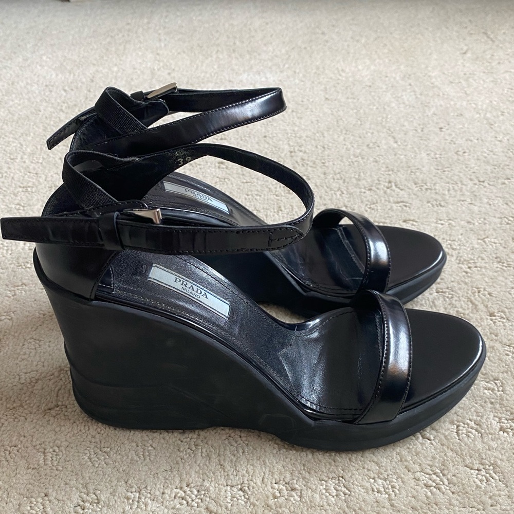 Prada Sport Ankle Strap Wedge Heels - Picture 7 of 7